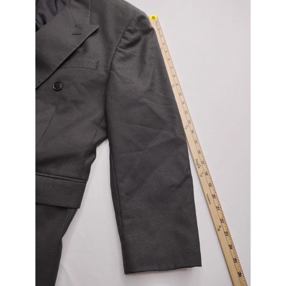 KASPER Wool Double Breasted Blazer Mens size 42 Gray